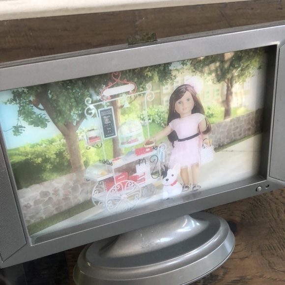 American Girl Big Screen TV with stand, DVD player, 2 DVDs - Picture 7 of 12
